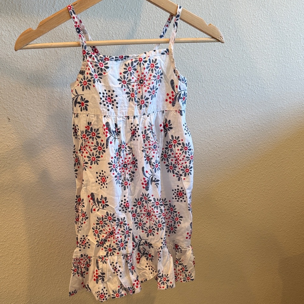 Crazy 8 White and Pink Floral Kids Dress